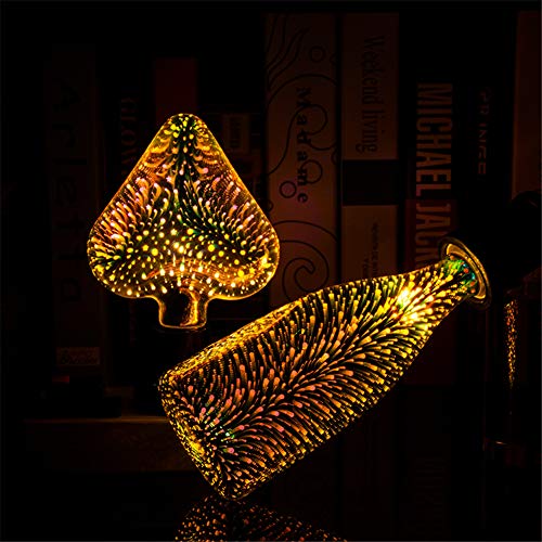 BROLEO 3D-Feuerwerk-Effektlampe, 3D-Feuerwerk-LED-Lampe, Kugelform, Bunte E27-Glasabdeckung für Zuhause (578) von BROLEO