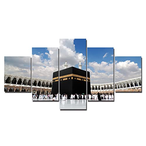 BROLEO 5 Stück Große Moschee von Mekka Gebäude Muslim Hadsch Leinwand Malerei Poster und Drucke Islamische Wandkunst Religion Bild Dekor/Kein Rahmen BROLEO 5 Stück Große Moschee von Mekka Gebäude Muslim Hadsch Leinwand Malerei Poster und Drucke Islamische Wandkunst Religion Bild Dekor/Kein Rahmen von BROLEO