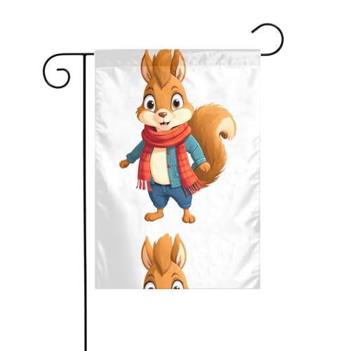 BROLEO Eichhörnchen mit Schal, bedruckt, Gartenflaggenmast, Outdoor-Hofdekoration, modisch, 30,5 x 45,7 cm BROLEO Eichhörnchen mit Schal, bedruckt, Gartenflaggenmast, Outdoor-Hofdekoration, modisch, 30,5 x 45,7 cm von BROLEO