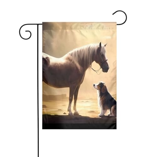 BROLEO Gartenflaggenmast "Horse Meets Dog", doppelseitig, 30,5 x 45,7 cm BROLEO Gartenflaggenmast "Horse Meets Dog", doppelseitig, 30,5 x 45,7 cm von BROLEO