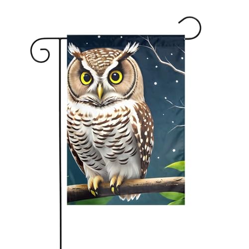 BROLEO Gartenflaggenmast mit Eule bei Nacht, doppelseitig, 30,5 x 45,7 cm BROLEO Gartenflaggenmast mit Eule bei Nacht, doppelseitig, 30,5 x 45,7 cm von BROLEO