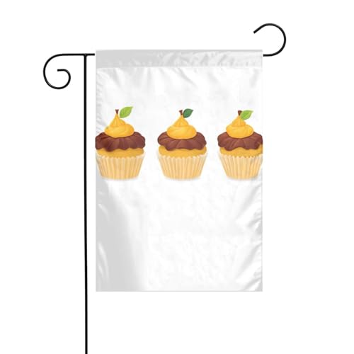 BROLEO Gartenflaggenmast mit Mango-Cupcakes, doppelseitig, 30,5 x 45,7 cm BROLEO Gartenflaggenmast mit Mango-Cupcakes, doppelseitig, 30,5 x 45,7 cm von BROLEO