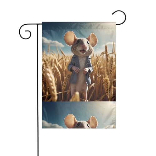 BROLEO Gartenflaggenmast mit Maus auf dem Weizenfeld, doppelseitig, 30,5 x 45,7 cm BROLEO Gartenflaggenmast mit Maus auf dem Weizenfeld, doppelseitig, 30,5 x 45,7 cm von BROLEO