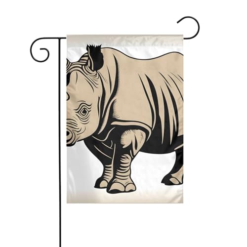 BROLEO Gartenflaggenmast mit Tiernashorn-Druck, doppelseitig, 30,5 x 45,7 cm BROLEO Gartenflaggenmast mit Tiernashorn-Druck, doppelseitig, 30,5 x 45,7 cm von BROLEO