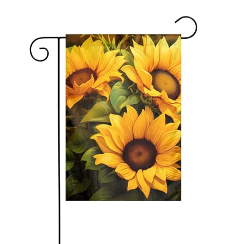 BROLEO Gartenflaggenmast mit gelben Sonnenblumen, doppelseitig, 30,5 x 45,7 cm BROLEO Gartenflaggenmast mit gelben Sonnenblumen, doppelseitig, 30,5 x 45,7 cm von BROLEO