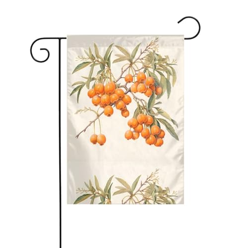 BROLEO Gartenflaggenmast mit orangefarbenem Sanddorn-Druck, doppelseitig, 30,5 x 45,7 cm BROLEO Gartenflaggenmast mit orangefarbenem Sanddorn-Druck, doppelseitig, 30,5 x 45,7 cm von BROLEO