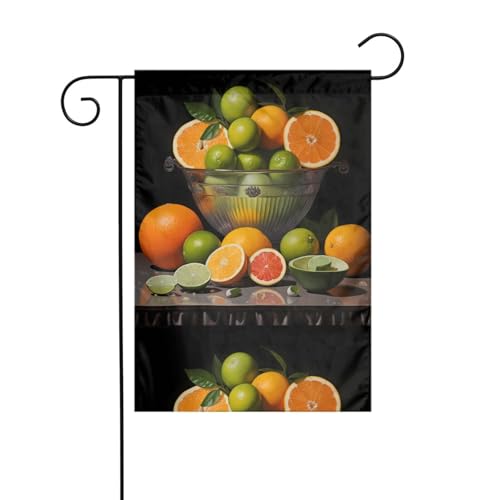 BROLEO Gartenflaggenmast mit orangefarbenem und limettenfarbenem Druck, doppelseitig, 30,5 x 45,7 cm BROLEO Gartenflaggenmast mit orangefarbenem und limettenfarbenem Druck, doppelseitig, 30,5 x 45,7 cm von BROLEO
