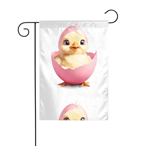 BROLEO Gartenflaggenmast mit rosa Eierschalen-Küken, doppelseitig, 30,5 x 45,7 cm BROLEO Gartenflaggenmast mit rosa Eierschalen-Küken, doppelseitig, 30,5 x 45,7 cm von BROLEO