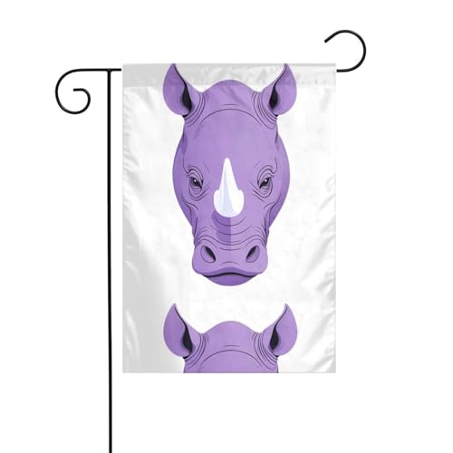 BROLEO Gartenflaggenmast mit violettem Nashornkopf, doppelseitig, 30,5 x 45,7 cm BROLEO Gartenflaggenmast mit violettem Nashornkopf, doppelseitig, 30,5 x 45,7 cm von BROLEO