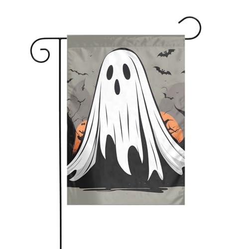 BROLEO Halloween-Geister-Druck, Gartenflaggenmast für den Außenbereich, Innenhof, Dekoration, doppelseitig, 30,5 x 45,7 cm BROLEO Halloween-Geister-Druck, Gartenflaggenmast für den Außenbereich, Innenhof, Dekoration, doppelseitig, 30,5 x 45,7 cm von BROLEO