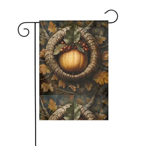 BROLEO Harte Tannenzapfen Druck Garten Fahnenmast Outdoor Hofdekoration doppelseitig 30,5 x 45,7 cm von BROLEO