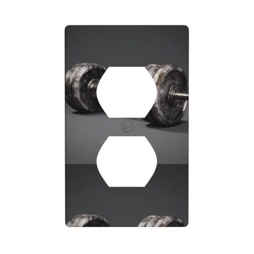 BROLEO Heavy Barbells Druck Doppelsteckdose Wandpaneel dekorativ für Wohn- und Gewerbebereiche 11,4 x 7,0 cm BROLEO Heavy Barbells Druck Doppelsteckdose Wandpaneel dekorativ für Wohn- und Gewerbebereiche 11,4 x 7,0 cm von BROLEO