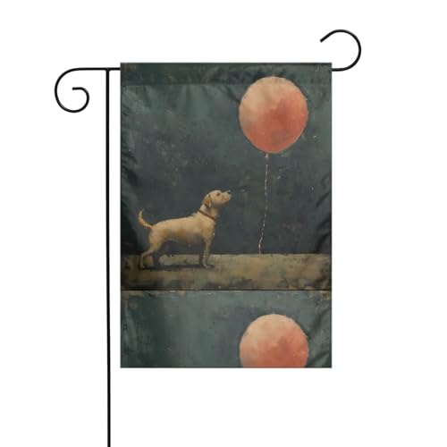 BROLEO Labrador spielt mit Luftballons, Gartenflaggenmast für den Innenhof, doppelseitig, 30,5 x 45,7 cm BROLEO Labrador spielt mit Luftballons, Gartenflaggenmast für den Innenhof, doppelseitig, 30,5 x 45,7 cm von BROLEO