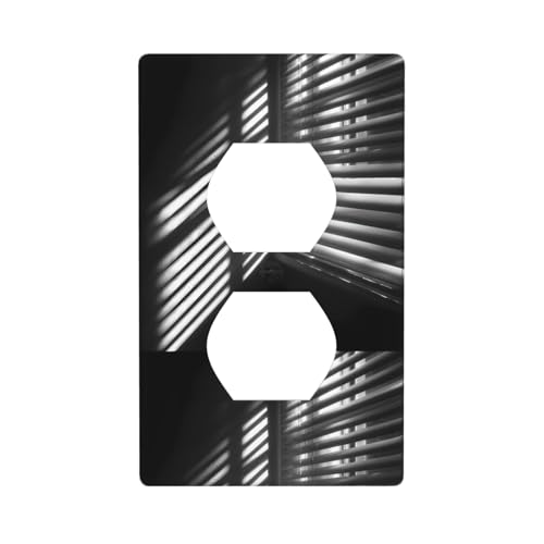 BROLEO Lichtdurchlässiger Jalousien-Druck, Doppelsteckdose, Wandpaneel, dekorativ für Wohn- und Gewerbebereiche, 11,4 x 7 cm BROLEO Lichtdurchlässiger Jalousien-Druck, Doppelsteckdose, Wandpaneel, dekorativ für Wohn- und Gewerbebereiche, 11,4 x 7 cm von BROLEO