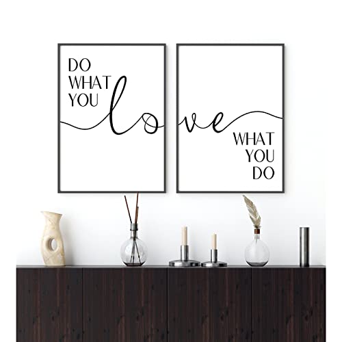 BROLEO Liebeszeichen „Do What You Love“ Worte minimalistische Leinwandgemälde schwarz-weiß inspirierende Wandkunst Poster Kinderzimmer Büro Heimdekoration ohne Rahmen BROLEO Liebeszeichen „Do What You Love“ Worte minimalistische Leinwandgemälde schwarz-weiß inspirierende Wandkunst Poster Kinderzimmer Büro Heimdekoration ohne Rahmen von BROLEO