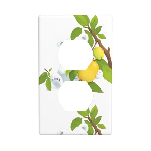 BROLEO Little White Bear Picking Mangos Printing Double Socket Wall Panel Decorative for Residential and Commercial Areas 11.4x7.0 cm BROLEO Little White Bear Picking Mangos Printing Double Socket Wall Panel Decorative for Residential and Commercial Areas 11.4x7.0 cm von BROLEO