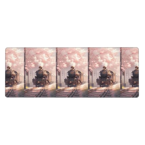 BROLEO Mauspad mit altem Dampfzug-Druck, extra groß, für Computer, Büro, rutschfeste Gaming-Tastatur, verdickte Version, 30,5 x 80 cm BROLEO Mauspad mit altem Dampfzug-Druck, extra groß, für Computer, Büro, rutschfeste Gaming-Tastatur, verdickte Version, 30,5 x 80 cm von BROLEO