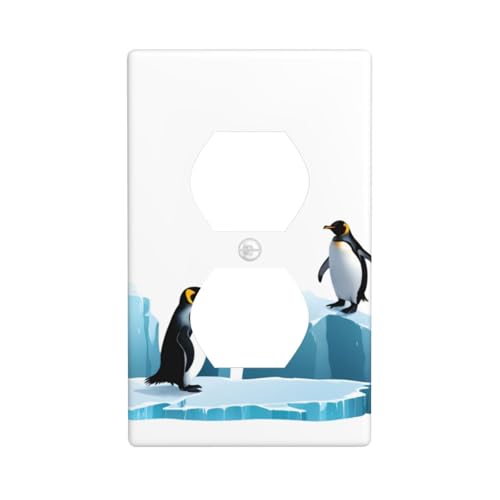 BROLEO Pinguine auf Eisdruck, Doppelsteckdose, Wandpaneel, dekorativ, langlebig und geeignet für Steckdosen, Lichtschalter-Zubehör, 11,4 x 7 cm BROLEO Pinguine auf Eisdruck, Doppelsteckdose, Wandpaneel, dekorativ, langlebig und geeignet für Steckdosen, Lichtschalter-Zubehör, 11,4 x 7 cm von BROLEO