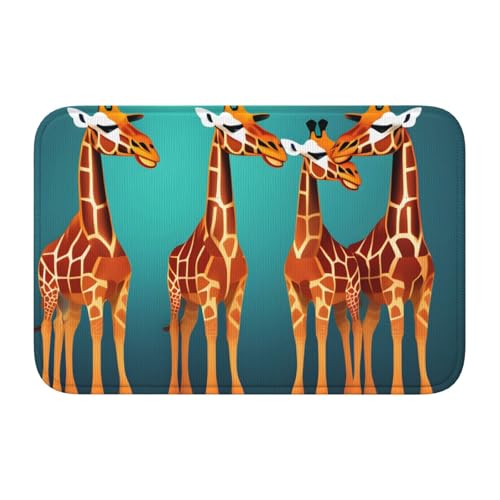BROLEO Rutschfeste, verdickte Bodenmatte mit drei Giraffen, rutschfest, leicht zu reinigen, langlebig, perfekt für WC, Badezimmer, 60 x 40 cm BROLEO Rutschfeste, verdickte Bodenmatte mit drei Giraffen, rutschfest, leicht zu reinigen, langlebig, perfekt für WC, Badezimmer, 60 x 40 cm von BROLEO