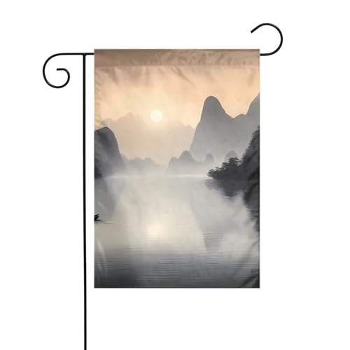 BROLEO Sansui, japanische Firma, bedruckt, Gartenflaggenmast, Outdoor-Hofdekoration, Mode, 30,5 x 45,7 cm BROLEO Sansui, japanische Firma, bedruckt, Gartenflaggenmast, Outdoor-Hofdekoration, Mode, 30,5 x 45,7 cm von BROLEO