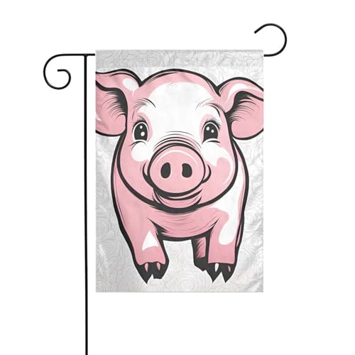 BROLEO Schweinenhintergrund Druck Garten Fahnenmast Outdoor Hof Dekoration Mode 30,5 x 45,7 cm BROLEO Schweinenhintergrund Druck Garten Fahnenmast Outdoor Hof Dekoration Mode 30,5 x 45,7 cm von BROLEO