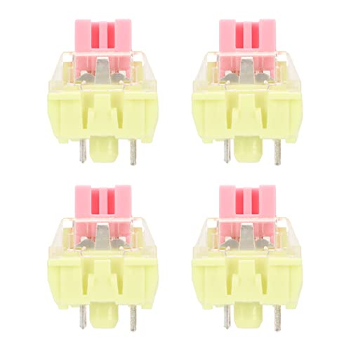 BROLEO Tastaturschalter, 45 Stück, Transparentes Gehäuse, Lineare Mechanische Tastaturschalter, 3-polige Rauschunterdrückung, Hintergrundbeleuchtung für Computer (Typ 2) von BROLEO