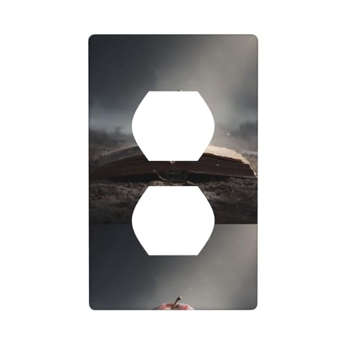 BROLEO Wandpaneel mit Doppelsteckdose, Motiv: Apple on The Book, dekorativ, für Wohn- und Gewerbebereiche, 11,4 x 7 cm BROLEO Wandpaneel mit Doppelsteckdose, Motiv: Apple on The Book, dekorativ, für Wohn- und Gewerbebereiche, 11,4 x 7 cm von BROLEO