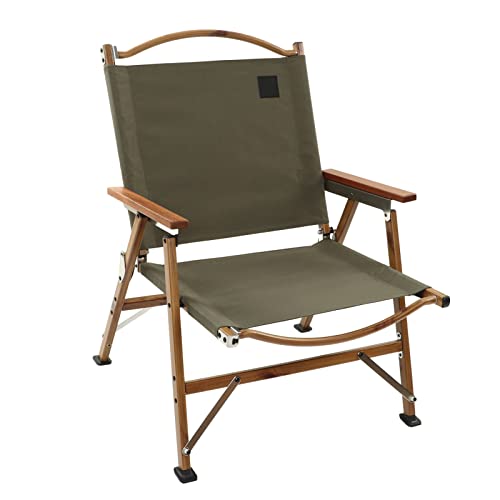 Campingstuhl, Faltbare Einfache Demontage Ultraleichter Angelstuhl aus Aluminiumlegierung Zum Wandern (OD Grün) von BROLEO