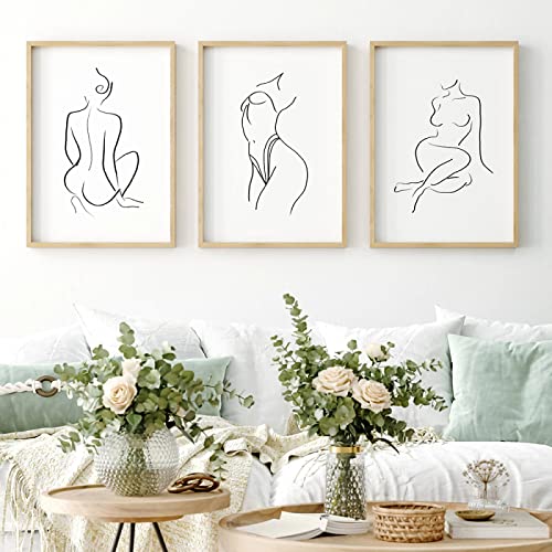Frau Eine Strichzeichnung Kunst Leinwand Malerei Abstrakte Weibliche Aktfigur Poster Frauenkörper Minimalistischer Druck Nordic Für Wohnkultur/Kein Rahmen-40x50cmx3P Frau Eine Strichzeichnung Kunst Leinwand Malerei Abstrakte Weibliche Aktfigur Poster Frauenkörper Minimalistischer Druck Nordic Für Wohnkultur/Kein Rahmen-40x50cmx3P von BROLEO