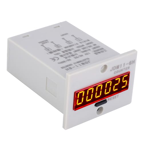 LED-Digitalanzeige, Einfache Installation JDM11-6H 0,38 Zoll 6-stellige Anzeige, 0-9999999 Zählbereich Zuverlässige Stabil für Näherungsschalter (AC/DC 12V) von BROLEO