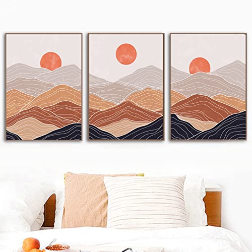 Moderne Terrakotta Boho Sun Mountain Poster Drucken Geometrische Leinwand Malerei Wand Kunst Bilder Wohnzimmer Home Interior Decor Moderne Terrakotta Boho Sun Mountain Poster Drucken Geometrische Leinwand Malerei Wand Kunst Bilder Wohnzimmer Home Interior Decor von BROLEO
