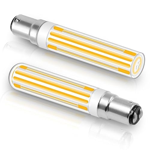 BROLSKUN 10W B15D LED Dimmbar Equivalent 100W Halogen Leuchtmittel Hell B15D 100W 230V Warmweiss 2700K 1000LM Doppelkontakt B15 Birne, 2 Stück von BROLSKUN