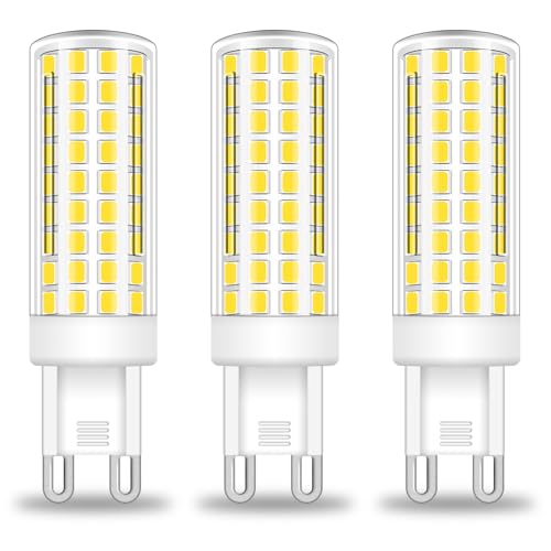 BROLSKUN G9 LED 9W Kaltweiss Ersatz 70W G9 Halogenlampe Steckbirnen Lampen Led 220V Enegiesparende Glühbirne LED Wandlampe, Leuchter, Stehlampe, 3er Set von BROLSKUN