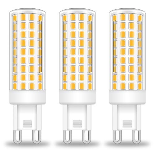BROLSKUN G9 LED Warmweiß Stiftsockellampe G9 LED Leuchtmittel 230V Enegiesparende 9W G9 LED Mais Birne Ersetzt 60W- 75W Halogen 3000K G9 Glühbirnen,3er Pack von BROLSKUN