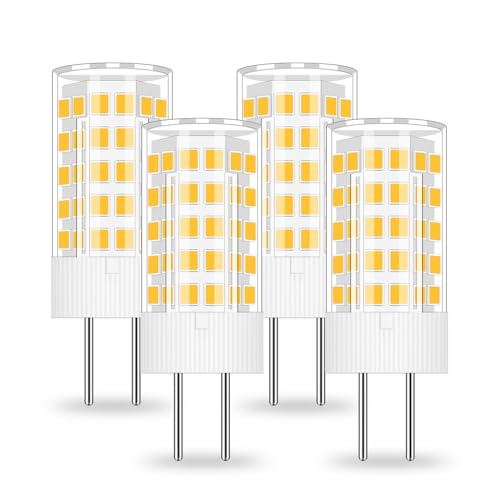 BROLSKUN GY6.35 LED 12V-Niedervoltlampe Ersatz für Herkömmliche 50W 40W Bi-Pin Leuchtmittel 4W Warmweiß 3000K Mini Birne Nicht Dimmbar 4er Pack von BROLSKUN