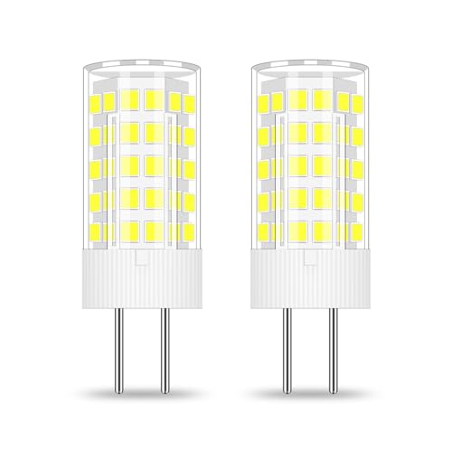 BROLSKUN Gy6.35 LED Ersatz für Halogen 12V JC Bipin Sockel 40W 50W Stiftsockellampe Led Leuchtmittel Weiß Licht 4W Klein Birne Led Steckbirnen 6000K 2er-Pack von BROLSKUN