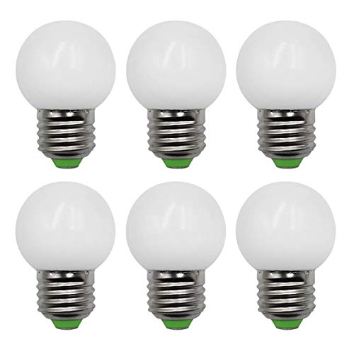 BROLSKUN E27 G45 Schraubsockel LED Lampe 3W (40 Watt Halogen Glühbirne Äquivalent) AC 220V-240V Nicht Dimmbar Warmweiß 3000K,6er-Pack[MEHRWEG] von BROLSKUN