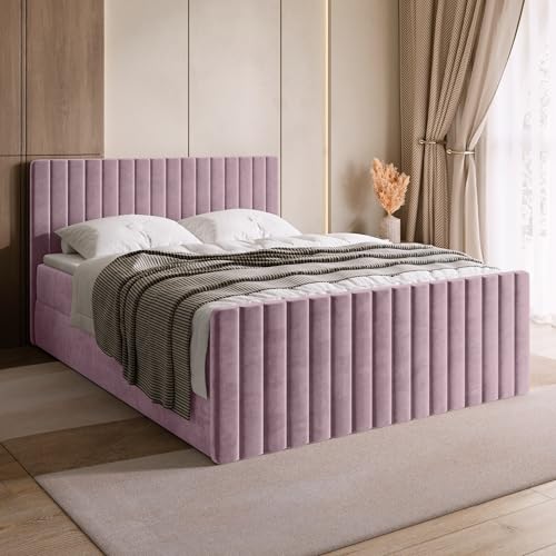 BROMARKT Boxspringbett mit Matratze Bett 160x200 Puderrosa Doppelbett mit Topper Boxbett mit Stauraum Polsterbett mit Bettkasten Kopfteil Dream Duo Härtegrad H3 BROMARKT Boxspringbett mit Matratze Bett 160x200 Puderrosa Doppelbett mit Topper Boxbett mit Stauraum Polsterbett mit Bettkasten Kopfteil Dream Duo Härtegrad H3 von BROMARKT