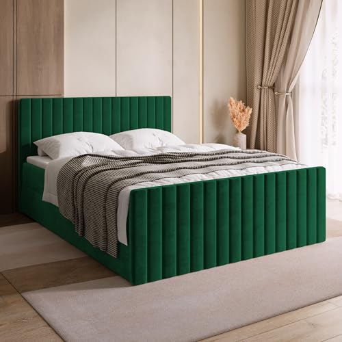 BROMARKT Boxspringbett mit Matratze Bett 180x200 Grün Doppelbett mit Topper Boxbett mit Stauraum Polsterbett mit Bettkasten Kopfteil Dream Duo Härtegrad H3 BROMARKT Boxspringbett mit Matratze Bett 180x200 Grün Doppelbett mit Topper Boxbett mit Stauraum Polsterbett mit Bettkasten Kopfteil Dream Duo Härtegrad H3 von BROMARKT