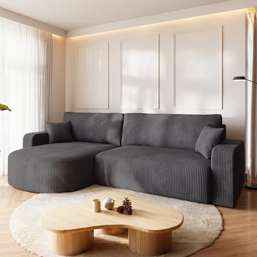 BROMARKT Ecksofa mit Schlaffunktion und Bettkasten Cordstoff Sofa Dreisitzer Schlafsofa Eckcouch Relaxsofa für Wohnzimmer Wohnlandschaft L-Form Bisk 275x170x85cm Grau BROMARKT Ecksofa mit Schlaffunktion und Bettkasten Cordstoff Sofa Dreisitzer Schlafsofa Eckcouch Relaxsofa für Wohnzimmer Wohnlandschaft L-Form Bisk 275x170x85cm Grau von BROMARKT
