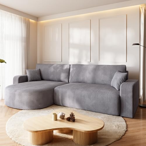 BROMARKT Ecksofa mit Schlaffunktion und Bettkasten Cordstoff Sofa Dreisitzer Schlafsofa Eckcouch Relaxsofa für Wohnzimmer Wohnlandschaft L-Form Bisk 275x170x85cm Hellgrau BROMARKT Ecksofa mit Schlaffunktion und Bettkasten Cordstoff Sofa Dreisitzer Schlafsofa Eckcouch Relaxsofa für Wohnzimmer Wohnlandschaft L-Form Bisk 275x170x85cm Hellgrau von BROMARKT