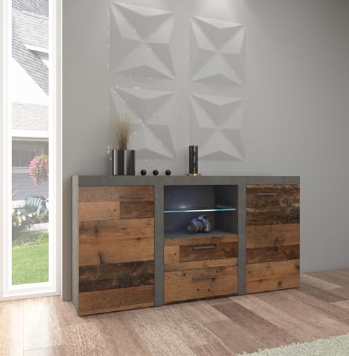 BROMARKT Samba Kommode - Kommode mit Schubladen - Wohnzimmerschrank - Komodenschrank - Komode für Schlafzimmer und Wohnzimmer - Wohnzimmer Möbel - 156x82 cm - Matera von BROMARKT