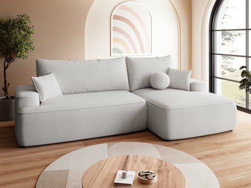 BROMARKT Sofa mit Schlaffunktion Ecksofa L-Form mit Bettkasten Couch Polsterstoff Schlafsofa mit Relaxfunktion Carmello 250x150x90 cm Hellgrau BROMARKT Sofa mit Schlaffunktion Ecksofa L-Form mit Bettkasten Couch Polsterstoff Schlafsofa mit Relaxfunktion Carmello 250x150x90 cm Hellgrau von BROMARKT