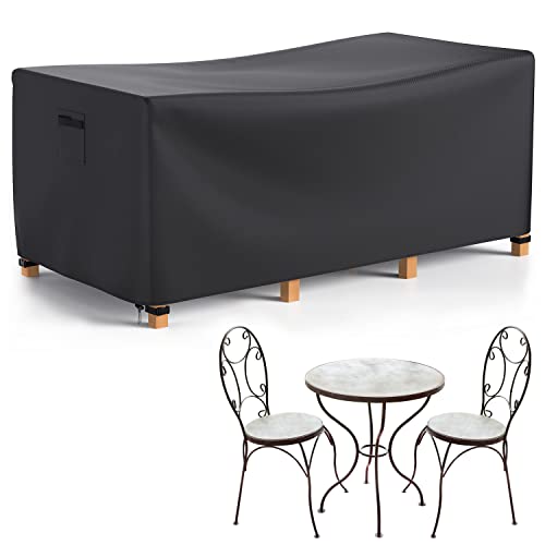 BROSYDA Schutzhülle Gartenmöbel (125x63x74cm), Gartenmöbel Abdeckung Wasserdicht 600D,mit Großem Lufteinlass, Gartenmöbel Abdeckung für Sofa, Tisch, Stühle, Gartentische Terrassenmöbel von BROSYDA