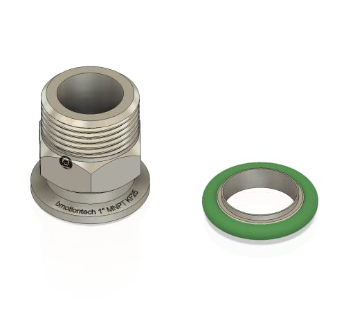 bmotiontech MNPT x KF25 Flansch Fitting Adapter mit Edelstahl Zentrierring (ISO-KF KF25 QF25 NW25) (1 Zoll MNPT) von BROWNIAN MOTION TECHNOLOGY