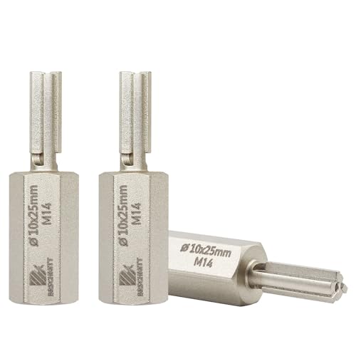 BRSCHNITT Hartmetall Ziegelstein Mörtel Fugenschneider - 10 * 25mm (3/8 * 1 Zoll) Mörtel Raking Bit für Winkelschleifer Mörtelschneider mit M14 Gewinde (3 Stück) von BRSCHNITT