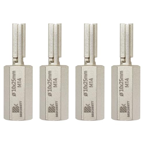BRSCHNITT Hartmetall Ziegelstein Mörtel Fugenschneider - 10 * 25mm (3/8 * 1 Zoll) Mörtel Raking Bit für Winkelschleifer Mörtelschneider mit M14 Gewinde (4 Stück) von BRSCHNITT