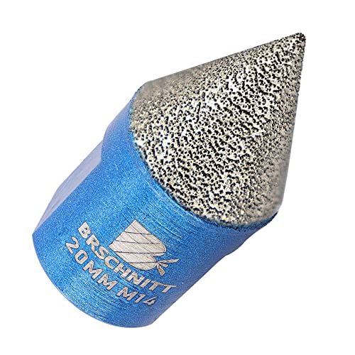 Diamant Fasenbohrer 20mm - BRSCHNITT Diamant Fasenbits Fingerfräser zum Vergrößern Löcher in Fliesen Porzellan Marmor Keramik Granit M14 Gewinde für Winkelschleifer Diamant Fasenbohrer 20mm - BRSCHNITT Diamant Fasenbits Fingerfräser zum Vergrößern Löcher in Fliesen Porzellan Marmor Keramik Granit M14 Gewinde für Winkelschleifer von BRSCHNITT
