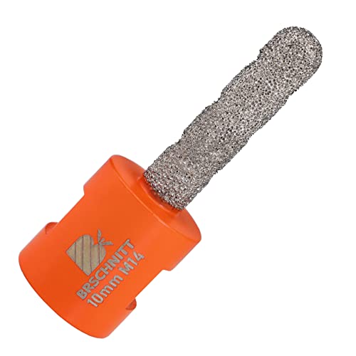 Diamant Fingerfräser 10mm - BRSCHNITT Diamantfräser Vergrößerung Vorhandener Löcher in Porzellan Keramik Fliesen Marmor Granit M14 Gewinde für Winkelschleifer von BRSCHNITT