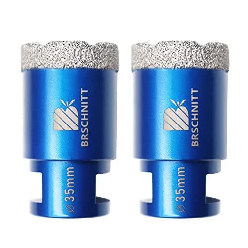 Diamant Fliesenbohrer 35mm - 2 stücke M14 Diamantbohrer Lochsäge für Fliesen Porzellan Keramik Marmor Granit Bohrungen, für Winkelschleifer Diamant Fliesenbohrer 35mm - 2 stücke M14 Diamantbohrer Lochsäge für Fliesen Porzellan Keramik Marmor Granit Bohrungen, für Winkelschleifer von BRSCHNITT